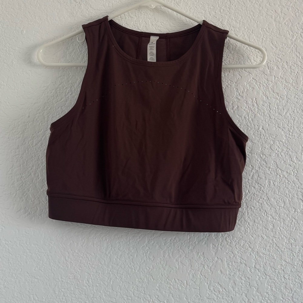 lululemon athletica Deep Maroon Cropped Tank Top